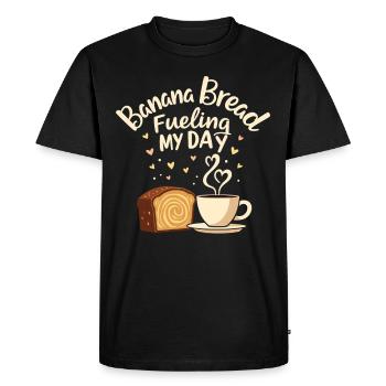 Amateur de pain aux bananes Amateur de pâtisserie Cozy - T-shirt Premium bio Homme - noir - Devant - Nico (187cm)