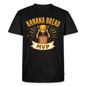 Amateur de pain aux bananes Amateur de pâtisserie Cozy - T-shirt Premium bio Homme - noir - Devant - Nico (187cm)