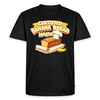 Amateur de pain aux bananes Amateur de pâtisserie Cozy - T-shirt Premium bio Homme - noir - Devant - Nico (187cm)