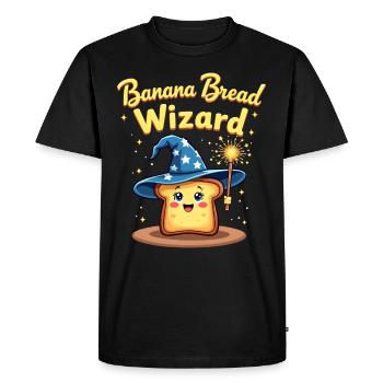 Amateur de pain aux bananes Amateur de pâtisserie Cozy - T-shirt Premium bio Homme - noir - Devant - Nico (187cm)