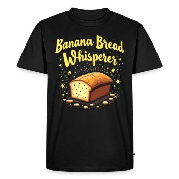 Amateur de pain aux bananes Amateur de pâtisserie Cozy - T-shirt Premium bio Homme - noir - Devant - Nico (187cm)
