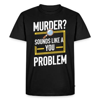 Murder Mystery Dinner Outfit, Party, Crime Scene - Men's Premium Organic T-Shirt - black - Front - Nico (187cm)
