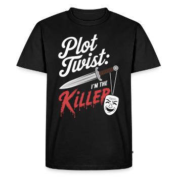 Murder Mystery Dinner Outfit, Party, Crime Scene - Men's Premium Organic T-Shirt - black - Front - Nico (187cm)