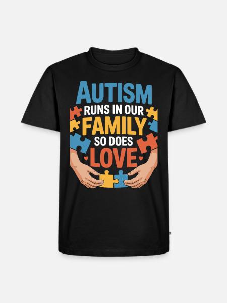 Autism siblings - Men's Premium Organic T-Shirt - black