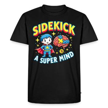 Autismus -geschwister - Männer Premium Bio T-Shirt - Schwarz - Vorne - Nico (187cm)