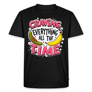 Envie de grossesse drôle - T-shirt Premium bio Homme - noir - Devant - Nico (187cm)