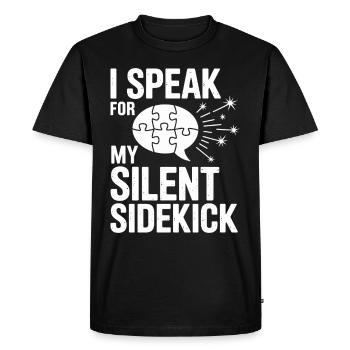 Autism siblings - Men's Premium Organic T-Shirt - black - Front - Nico (187cm)
