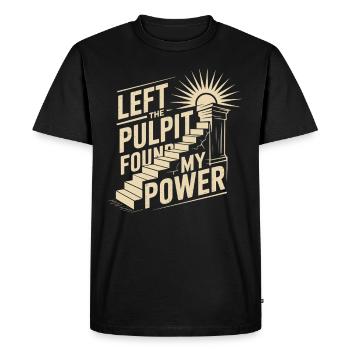 Survivants d’anciennes communautés religieuses - T-shirt Premium bio Homme - noir - Devant - Nico (187cm)