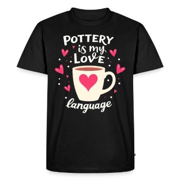 Poterie classe argile artiste céramique atelier roue - T-shirt Premium bio Homme - noir - Devant - Nico (187cm)