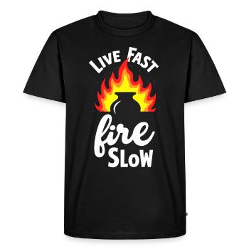 Poterie classe argile artiste céramique atelier roue - T-shirt Premium bio Homme - noir - Devant - Nico (187cm)