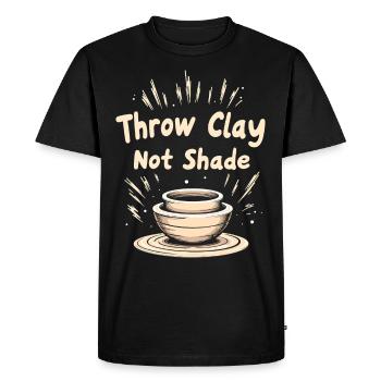 Poterie classe argile artiste céramique atelier roue - T-shirt Premium bio Homme - noir - Devant - Nico (187cm)