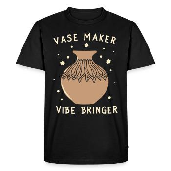 Poterie classe argile artiste céramique atelier roue - T-shirt Premium bio Homme - noir - Devant - Nico (187cm)