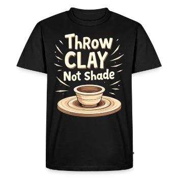 Poterie classe argile artiste céramique atelier roue - T-shirt Premium bio Homme - noir - Devant - Nico (187cm)