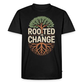 Arbor Day Tree Plant Nature Lover Eco Green - Men's Premium Organic T-Shirt - black - Front - Nico (187cm)