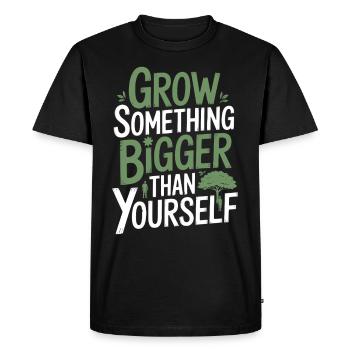 Arbor Day Tree Plant Nature Lover Eco Green - Men's Premium Organic T-Shirt - black - Front - Nico (187cm)
