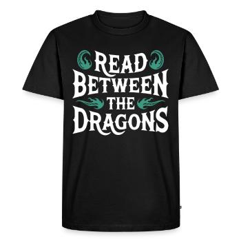 Lecteur de livres fantastiques Amateur d’histoires magiques - T-shirt Premium bio Homme - noir - Devant - Nico (187cm)