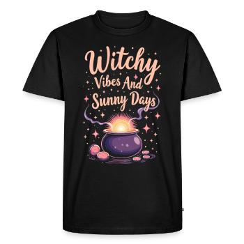 Summer Witches Beach Witch Aesthetic Sun Magic - Men's Premium Organic T-Shirt - black - Front - Nico (187cm)