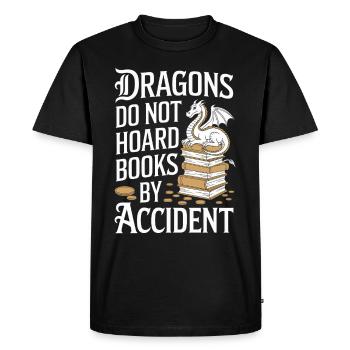 Lecteur de livres fantastiques Amateur d’histoires magiques - T-shirt Premium bio Homme - noir - Devant - Nico (187cm)