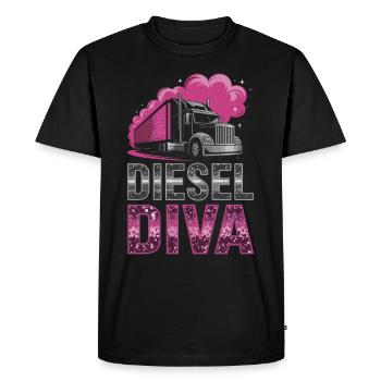 Women In Trucking Female Trucker Pride - Men's Premium Organic T-Shirt - black - Front - Nico (187cm)