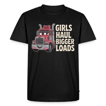 Women In Trucking Female Trucker Pride - Men's Premium Organic T-Shirt - black - Front - Nico (187cm)