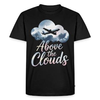 First time flying Travel Memory Sky - Men's Premium Organic T-Shirt - black - Front - Nico (187cm)