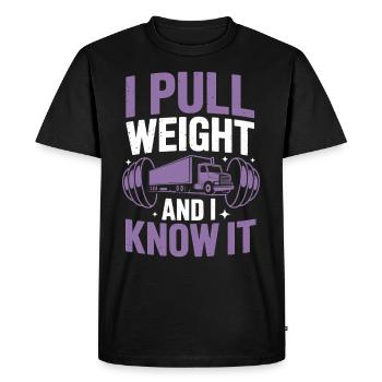Women In Trucking Female Trucker Pride - Men's Premium Organic T-Shirt - black - Front - Nico (187cm)