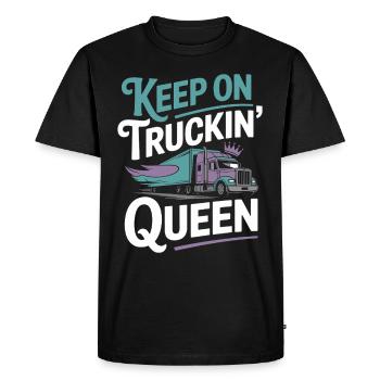Women In Trucking Female Trucker Pride - Men's Premium Organic T-Shirt - black - Front - Nico (187cm)