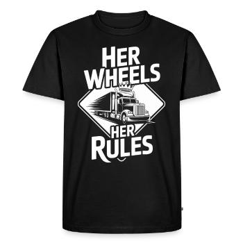 Women In Trucking Female Trucker Pride - Men's Premium Organic T-Shirt - black - Front - Nico (187cm)