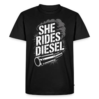 Women In Trucking Female Trucker Pride - Men's Premium Organic T-Shirt - black - Front - Nico (187cm)