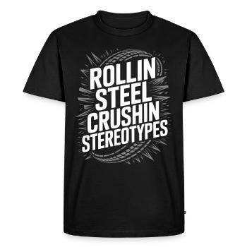Women In Trucking Female Trucker Pride - Men's Premium Organic T-Shirt - black - Front - Nico (187cm)