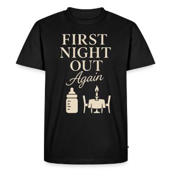 Première soirée de rendez-vous après bébé Nouveaux parents à nouveau - T-shirt Premium bio Homme - noir - Devant - Nico (187cm)