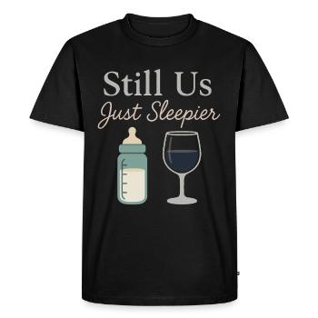 Première soirée de rendez-vous après bébé Nouveaux parents à nouveau - T-shirt Premium bio Homme - noir - Devant - Nico (187cm)