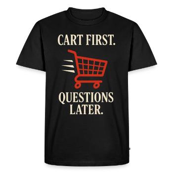 Le chariot rapide compétitif Food Shopper - T-shirt Premium bio Homme - noir - Devant - Nico (187cm)