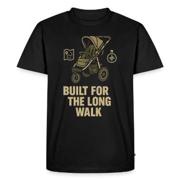 Crèche Papa Paternité Fierté - T-shirt Premium bio Homme - noir - Devant - Nico (187cm)