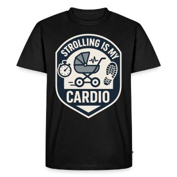 Crèche Papa Paternité Fierté - T-shirt Premium bio Homme - noir - Devant - Nico (187cm)