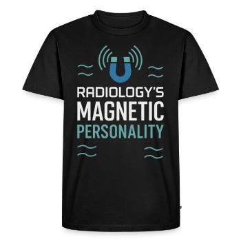 Technologue en IRM Radiologie Résonance magnétique - T-shirt Premium bio Homme - noir - Devant - Nico (187cm)