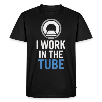 Technologue en IRM Radiologie Résonance magnétique - T-shirt Premium bio Homme - noir - Devant - Nico (187cm)