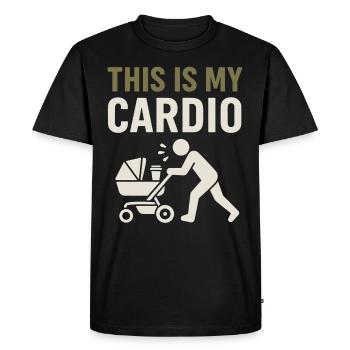 Crèche Papa Paternité Fierté - T-shirt Premium bio Homme - noir - Devant - Nico (187cm)