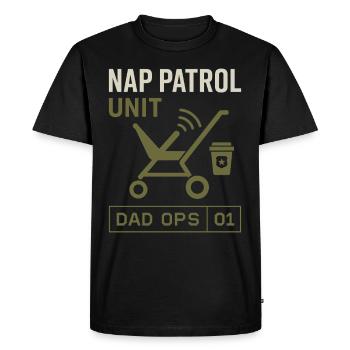 Crèche Papa Paternité Fierté - T-shirt Premium bio Homme - noir - Devant - Nico (187cm)