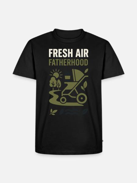 Nursery Dad Fatherhood Pride - Men's Premium Organic T-Shirt - black