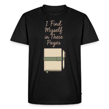 Journaling Aesthetic Creative Planner Life Writing - Men's Premium Organic T-Shirt - black - Front - Nico (187cm)