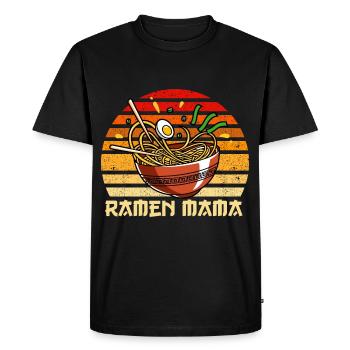 Maman Ramen - T-shirt Premium bio Homme - noir - Devant - Nico (187cm)