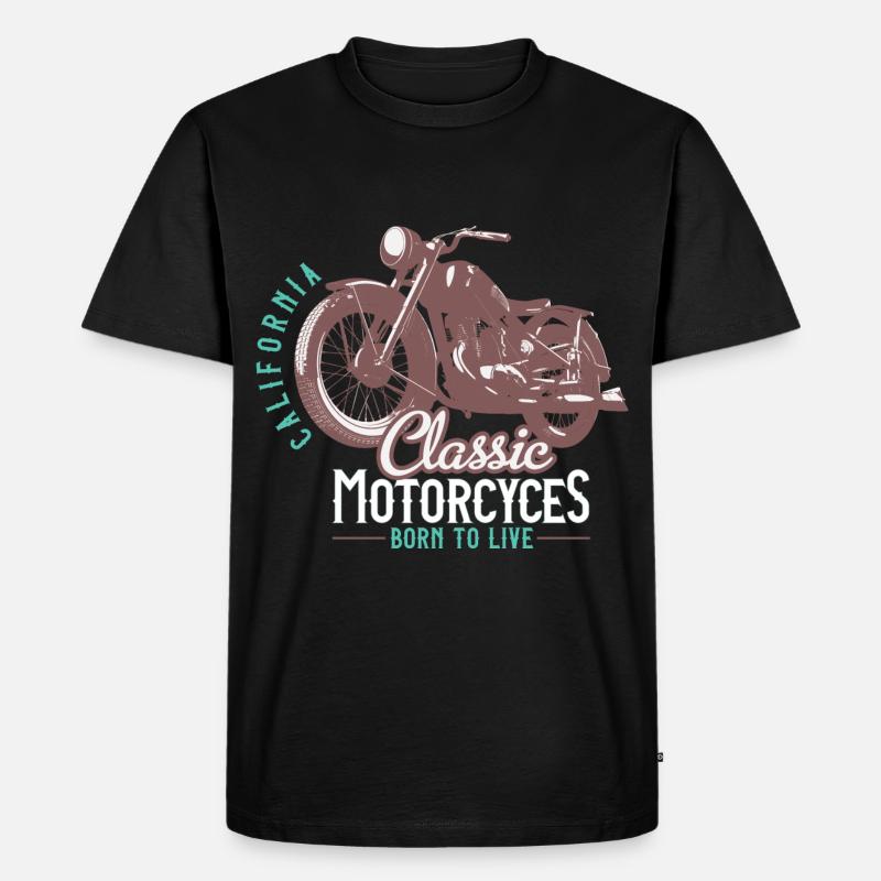Biker, Motorradfahrer - Männer Premium Bio T-Shirt - Schwarz