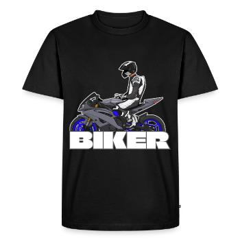 Motorcycle Lifestyle / Motorcycle / Motorcycles biker - Men's Premium Organic T-Shirt - black - Front - Nico (187cm)