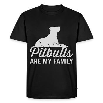 Les pitbulls sont mes amicaux - T-shirt Premium bio Homme - noir - Devant - Nico (187cm)