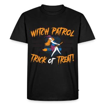 Witch Patrol: Trick or Treat! Policeman Hall - Men's Premium Organic T-Shirt - black - Front - Nico (187cm)