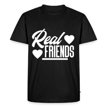 De vrais amis Freundschaft Freunde - T-shirt Premium bio Homme - noir - Devant - Nico (187cm)