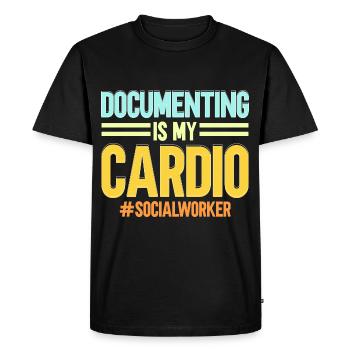 Documenter est mon travailleur social cardio Beru - T-shirt Premium bio Homme - noir - Devant - Nico (187cm)