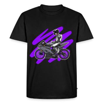 Moto Lifestyle / Moto / Moto motard - T-shirt Premium bio Homme - noir - Devant - Nico (187cm)