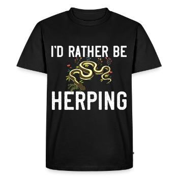 Herpétologie Reptiles Herpétologiste Lézards - T-shirt Premium bio Homme - noir - Devant - Nico (187cm)